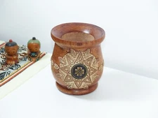 Wooden Algarrobo Mate Cup + Straw + Gift - Yerba Mate Tea - Handmade - Argentina