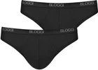Mens Sloggi Men's Basic Mini 2 Pk Brief Pants Black White Briefs Pouch Twinpack