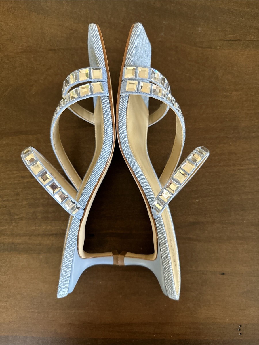 Michael Kors Celia Embellished Crystals Kitten Heel Sandal