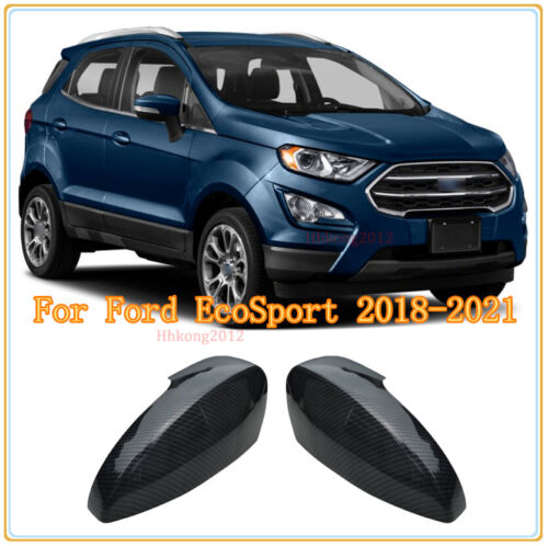 ABS Carbon Side Door Rearview Mirrors Cover Trim For Ford EcoSport 2018-2021 - Picture 1 of 10