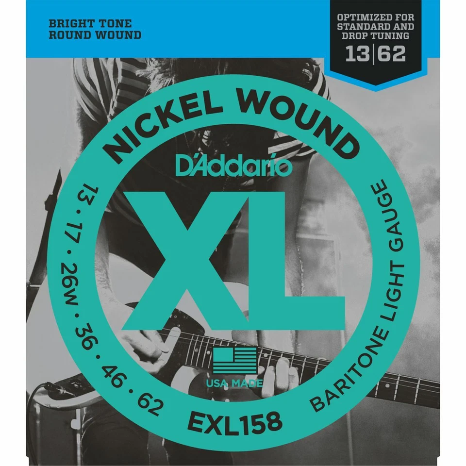 D'Addario EXL158 Cordes pour Guitare Électrique, Avec Nickel Guipé , Baryton - Photo 1/1