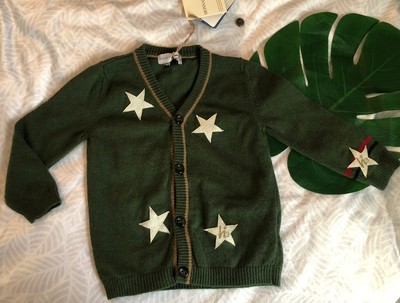 Monnalisa HITCH-HIKER cardigan Green  Cashmere kids Sz 12 month