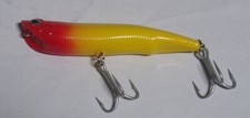 NEW CUSTOM POPPER YELLOW/ RED HEAD COLOR  4" 3/4 ozs.  STRIPERS BLUES REDFISH