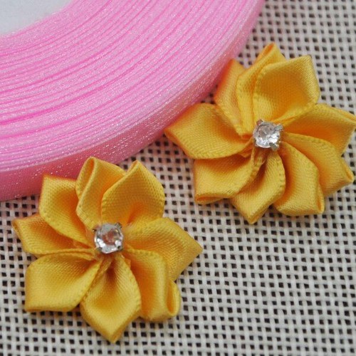 40pcs Satin Flower Ribbon Bows Wedding Appliques Craft Decoration Accessories - Picture 22 of 35