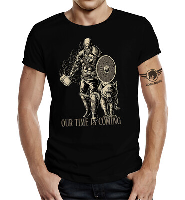 Lobo Negro T-Shirt Our time is coming Krieger Wolf S M L XL XXL XXXL 4XL