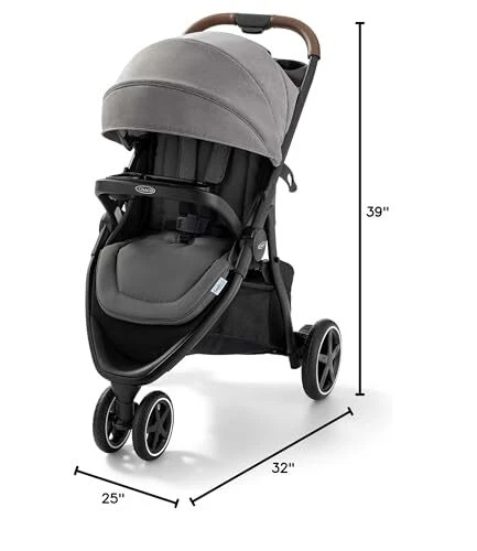 Graco Outpace LX All-Terrain 3-Wheel Baby Stroller, Cohen €” Compatible for Trav - Image 2 of 4