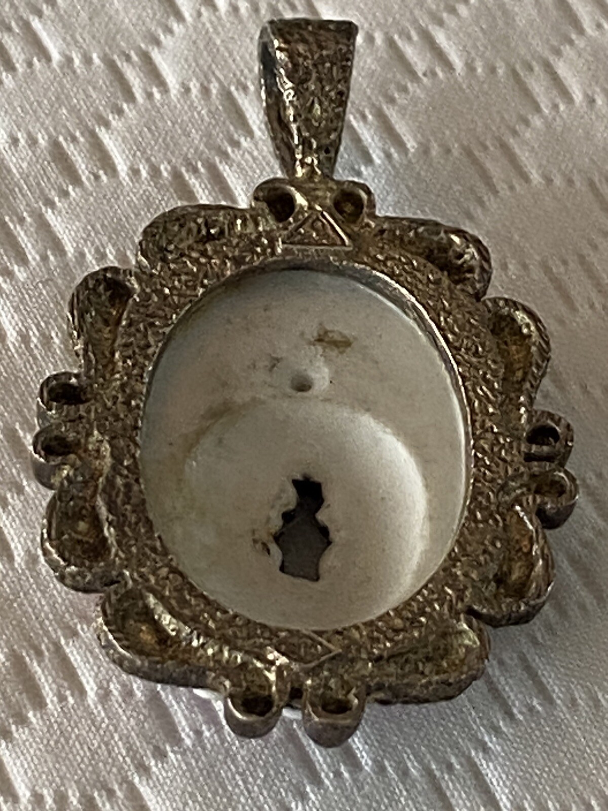 GORGEOUS ART NOUVEAU STERLING SILVER AND PORCELAIN PENDANT | eBay
