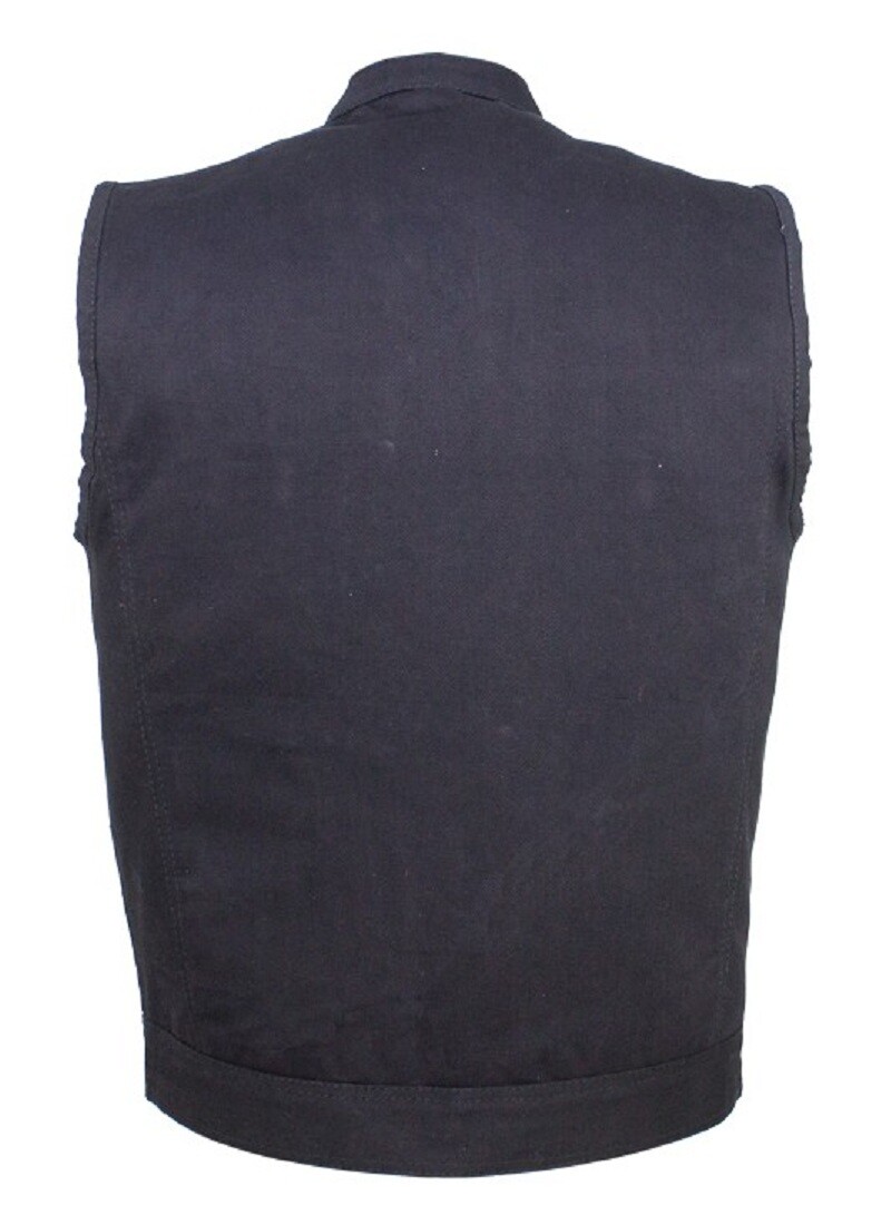 Glet da motocclsta da uomo n denm e pelle con tasche nascoste e