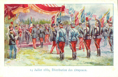 AK*  14.Julliet 1880, Distribution des Drapeaux/Künstlerkarte (AB)70400 
