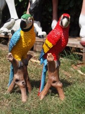 Ara Papagei Deko Figur 2 im SET 30cm lebensecht wetterfest Gartenfigur NEUHEIT