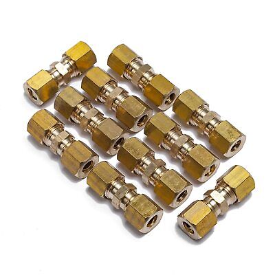 Ningbo Haishu HuaxinYicheng Trade Co Ltd. LTWFITTING 1/4 Brass Compression Sleeves Ferrels Pack of 50 BRASS COMPRESSION FITTING Ningbo Haishu HuaxinYicheng Trade Co Ltd. LTWFITTING 1/4 Brass Compression Sleeves Ferrels Pack of 50 BRASS COMPRESSION FITTING