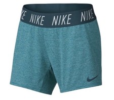 NWT Nike Girls DRI-FIT Dry Training Shorts Teal Green Blue 910252-446 Medium