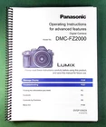 Panasonic DMC-FZ2000 Instruction Manual: 345 Pages Full Color & Clear Covers!