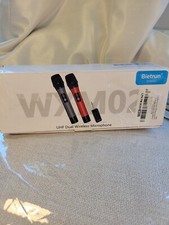 Wireless Microphone Bietrun UHF Metal Dual Handheld Cordless Dynamic Mic System