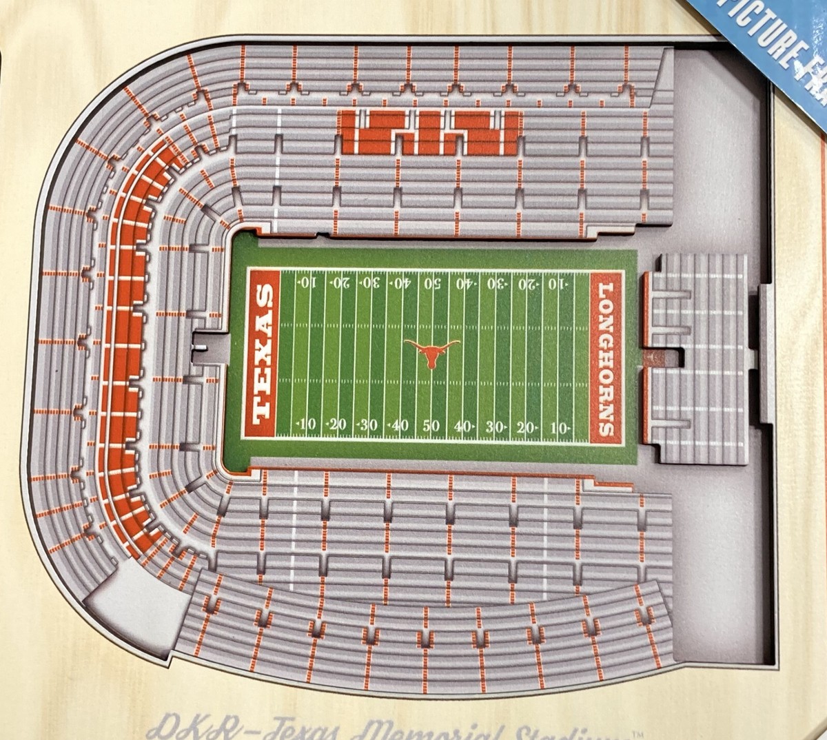 New Texas Longhorns 3D Stadium View with 4x6 Picture Frame, NCAA