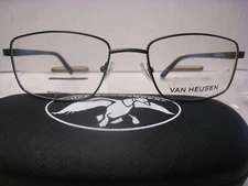 VAN HEUSEN EYEGLASS FRAMES Style H136  BROWN  55-19-145-36V  With Generic Case