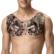 Temporary Tattoos for Men Shoulder Tattoos Chest Body Tattoo Sticker Waterproof