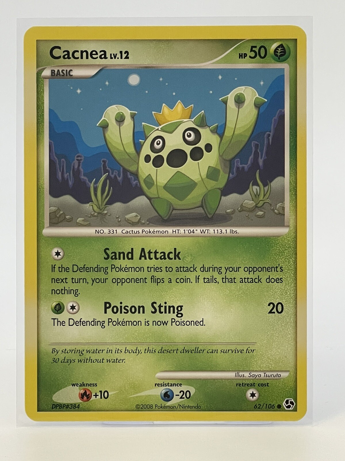 Pokémon TCG 2008 Great Encounters Cacnea LV.12 62/106 Basic Common Card
