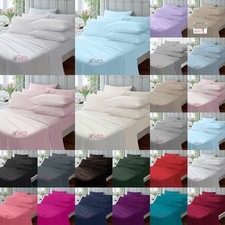 EXTRA DEEP FITTED PERCALE SINGLE DOUBLE KING SUPER KING SHEETS 40CM,YAW