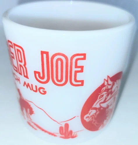 Ranger Joe Ranch Mug Vintage Western Cowboy Red and White