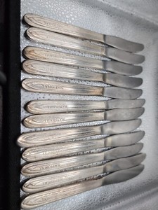 Set Of 12 vintage NATIONAL AIRLINE cutlery Butter Knife silverware Airplane Buy