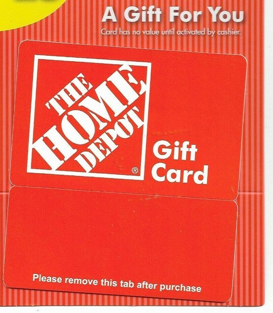 THE HOME DEPOT GIFT CARD NO VALUE ay eBay