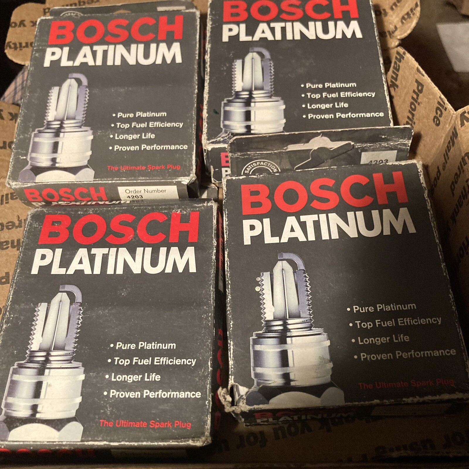 Bosch Platinum 2 Spark Plug - 4 Boxes of 4 - 4203- 0 242 225 583-05D