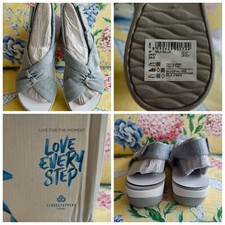 CLARKS Cloudsteppers Womens 6.5 M - ARLA BELLE Jersey Sport Sandals -Grey - NIB