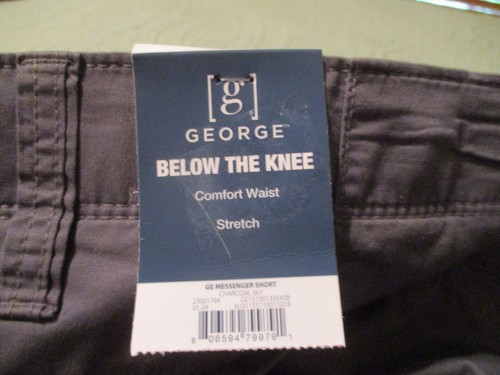 George ~ Sotto il Ginocchio ~ Pantaloncini Uomo ~ Grigio ~ Vita Comfort ~ Elasticizzato ~ Etichette Originali ~ NUOVO - Foto 10 di 16
