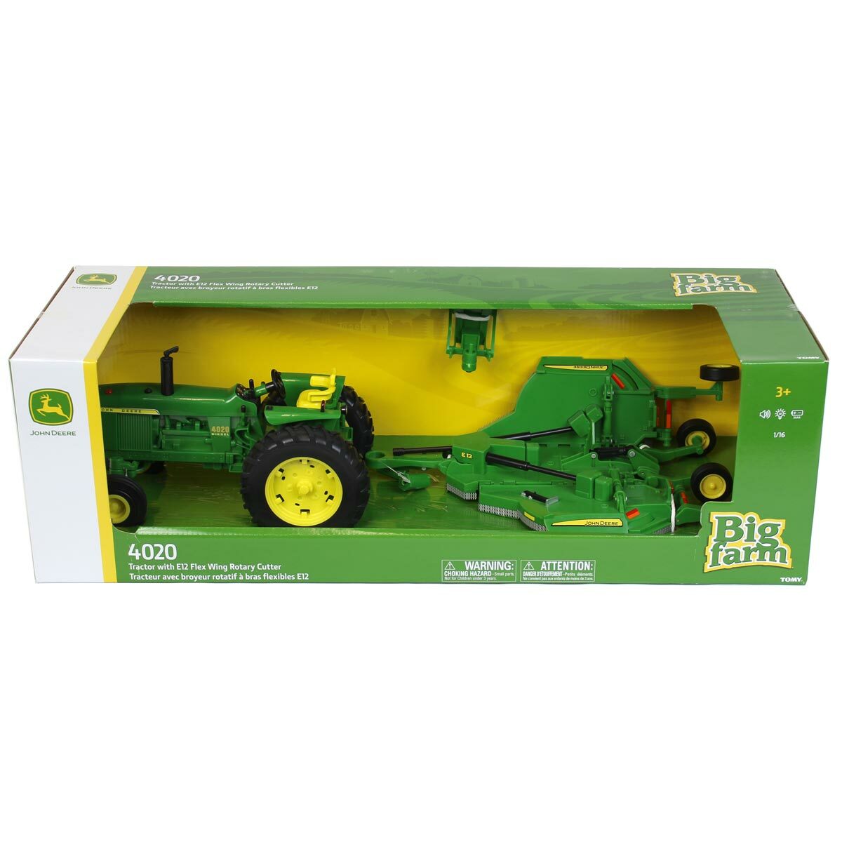 1/16 Big Farm John Deere 4020 with E12 Rotary Cutter, 47244 36881472445