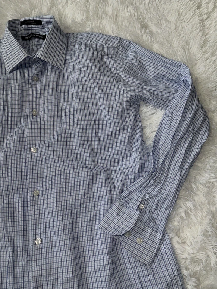 Michael Kors niños talla 18 botones azules a cuadros. Gran Top Foto 4 de 4