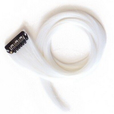 Rainbow Clip In Highlight Streaks Festival Long like Human Hair Extension UK