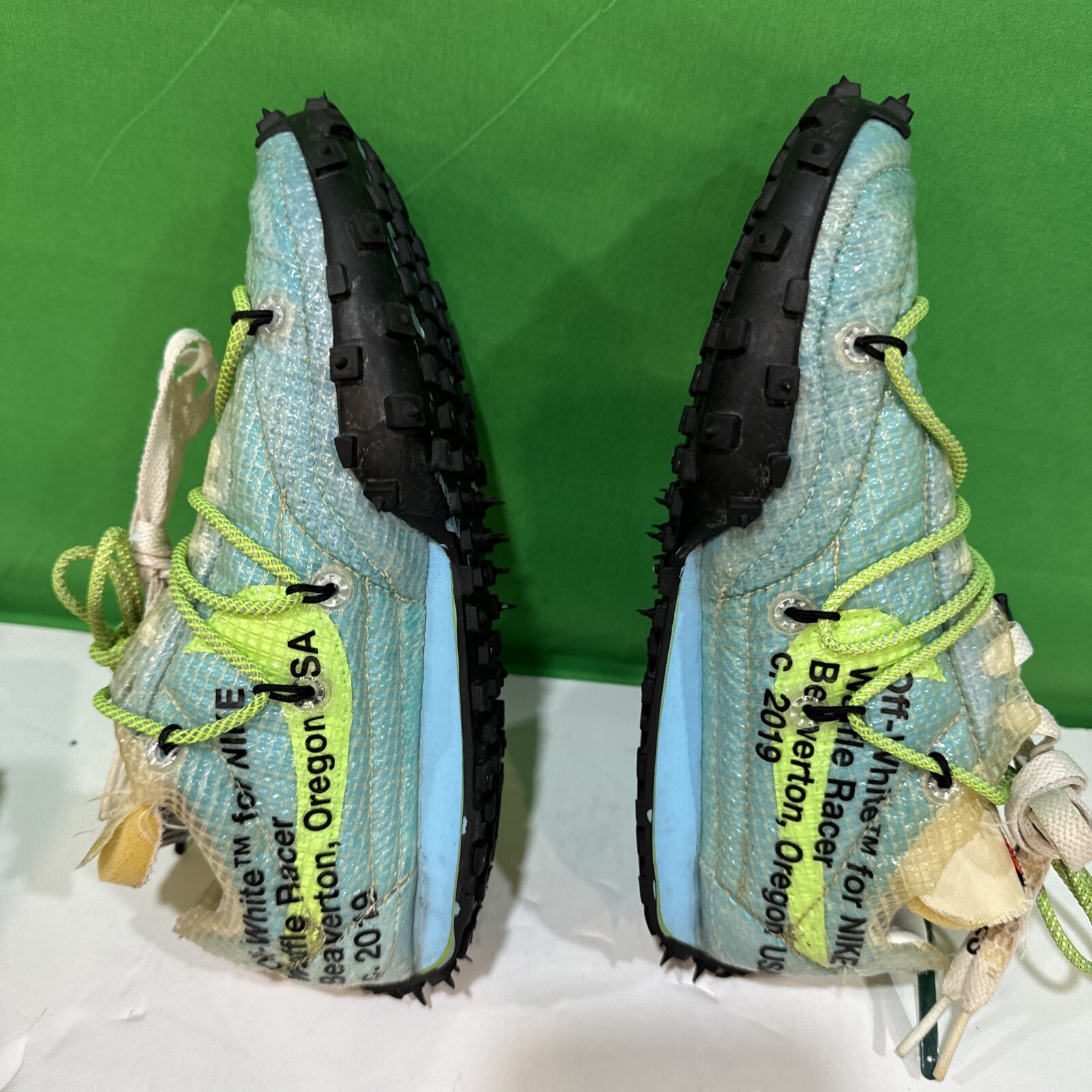 OFF WHITE X NIKE Taglia 5 Nike Off White x Waffle Racer Vivid Sky W