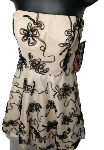MASQUERADE DRESS JUNIOR'S SIZE 5/6 CREAM W/ BLACK LACE EMBROIDERY TULLE... - Picture 15 of 23