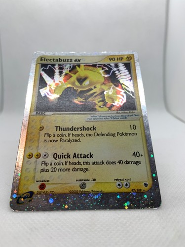 Electabuzz EX 97/109Holo Ultra Rare Ruby & Sapphire 2003 Pokemon - Picture 9 of 17