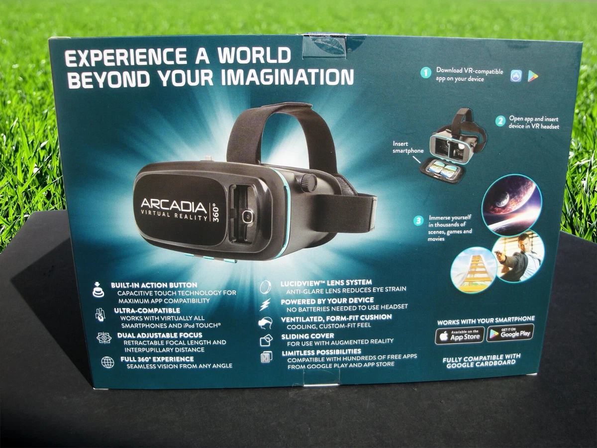 ARCADIA VIRTUAL REALITY HEADSET 360 Smartphone VR Simulator