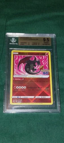 Pokémon - Pokemon Go Radiant Charizard 011/078 Graded Gem Mint BGS 9.5, NOT PSA