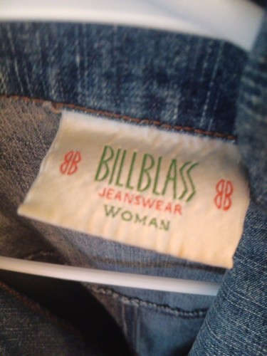 vtg 90s BILL BLASS Denim Barn Jacket Chore Utility Jacket Button-Up size Xlwoman - Picture 3 of 4