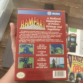 Rampart complete in box Cib nintendo nes strategy/war game MINT