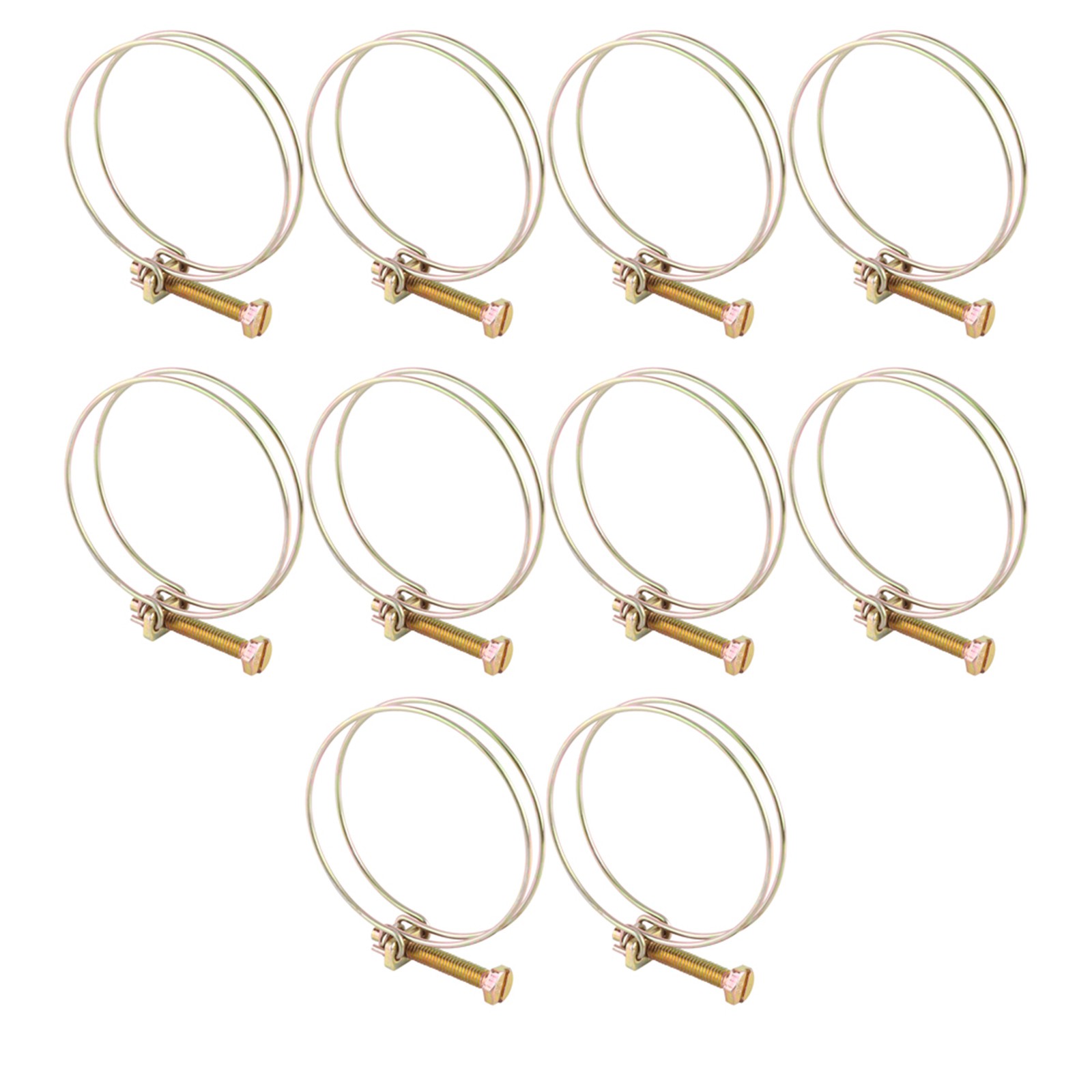 10pcs Iron Hose Clamp Adjustable Durable Fasteners For Plumbing