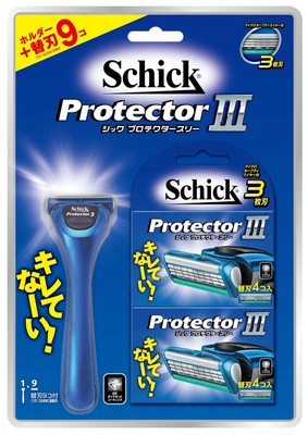Schick Protector Three Krabby Pack (Holder (with blade) + 8 replacement blades)