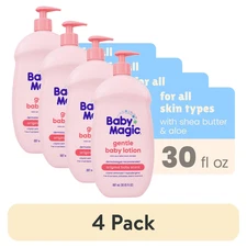Baby Magic Gentle Baby Lotion, Original Baby Scent, Hypoallergenic, 30 oz, 4Pack