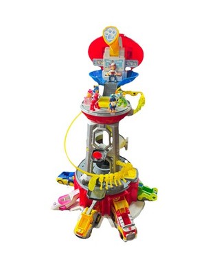 Paw Patrol Mighty Lookout Tower, 6 Mighty Deluxe Fahrzeuge & Figuren & 6 Haken