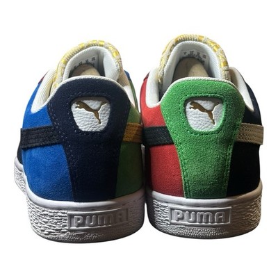 Puma Suede Classix High Risk Red Multicolor Athletic Shoes 