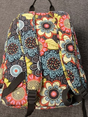 Vera Bradley Backpack Flower Shower Print Quilted Retired Rare Vera Bradley Flower Shower Retired Pattern Large Backpack - Etsy main image 3