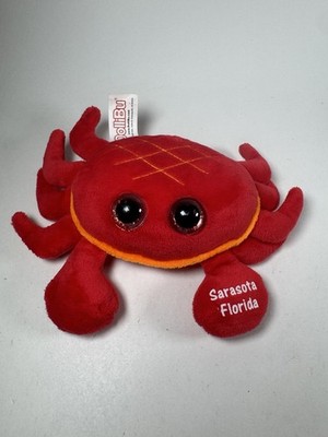 DolliBu Plush Crab Red 7'' Sarasota Florida 2023 Stuffed Toy Sea Creature