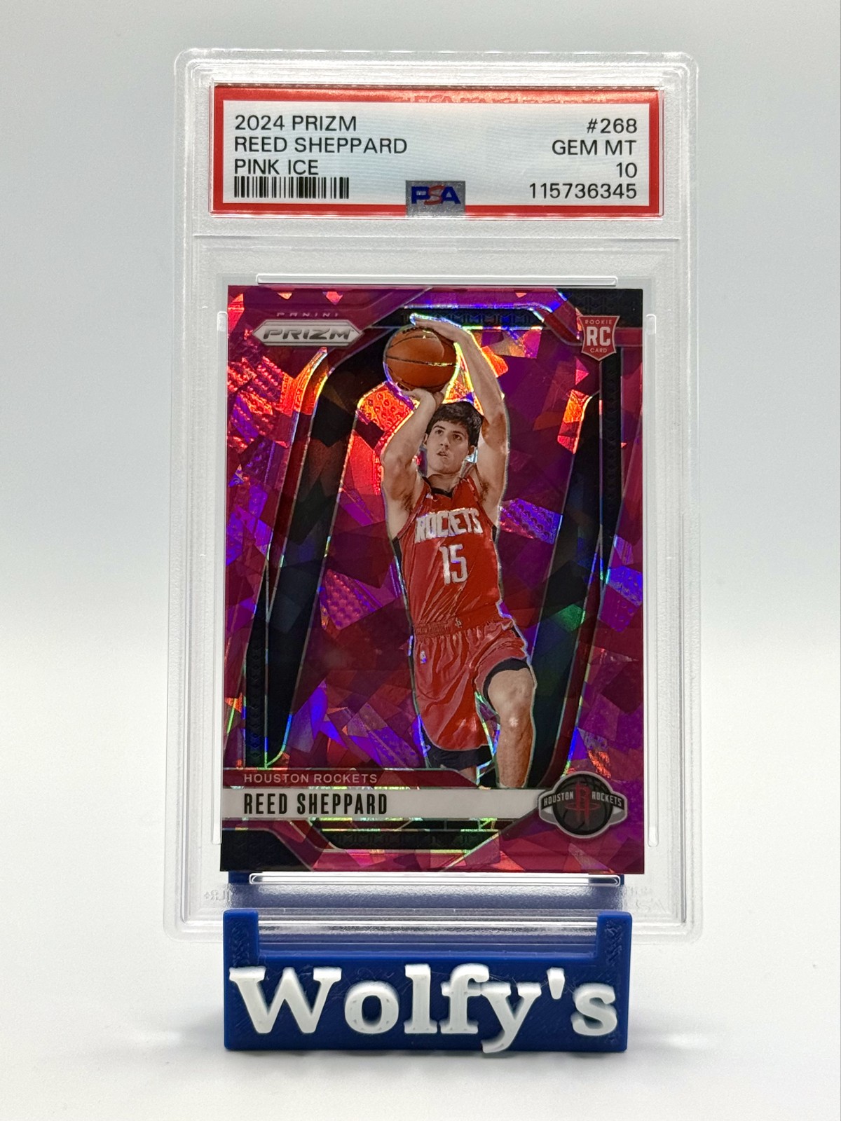 2024-25 Panini Prizm - Reed Sheppard #268 Pink Ice Prizm (RC) PSA 10 GM MT
