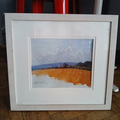 Richard Thorn, signiertes Original Aquarell Gemälde.
