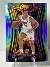 2024-25 Panini Select Keshad Johnson #387 RC Silver Prizm Mezzanine Level HEAT
