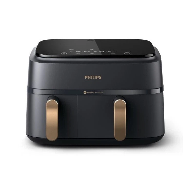 Friteuse sans huile - PHILIPS - NA352/04 - 9L - Double panier - Écran tactile +  - Photo 2/4